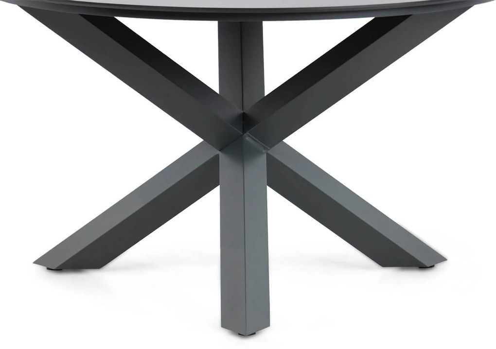 Tuinset Ronde Tuintafel 4 personen 130 cm Rope Grijs Santika Furniture Santika