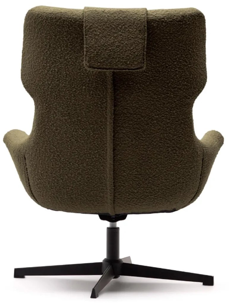 Kave Home Zalina Draaibare Fauteuil Bruin Boucle