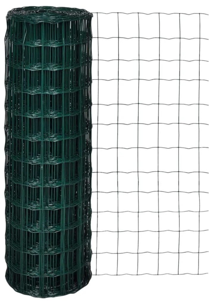 vidaXL Euro hek 10x1,2 m staal groen