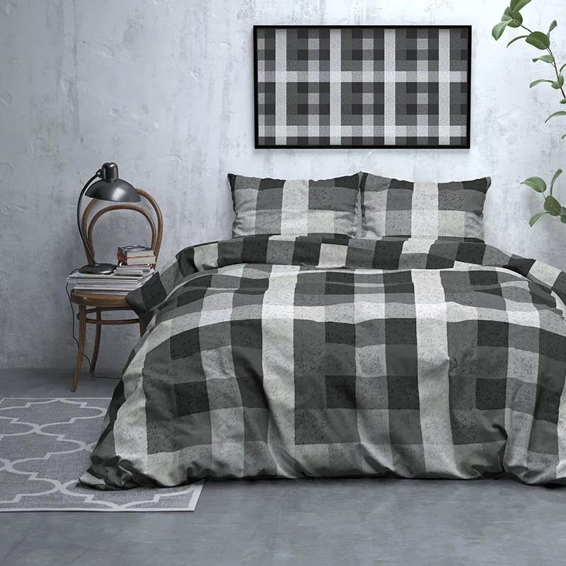 DreamHouse Bedding Steef - Verwarmend Flanel - Antraciet Lits-jumeaux (240 x 200/220 cm + 2 kussenslopen)