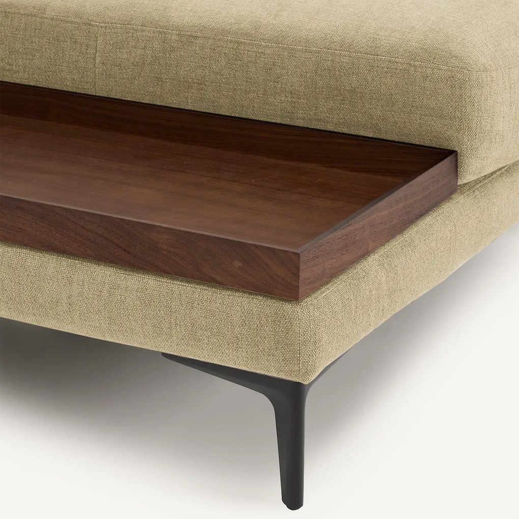 Voetensteun met dienblad, gevlochten polyester, MODERNISTE, ontwerp Emmanuel Gallina