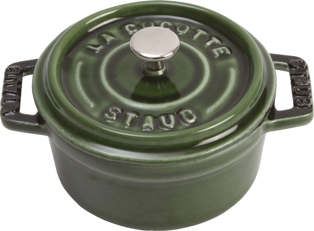 Staub La Cocotte Mini braadpan 10 cm / 250 ml, Rond, Basilicum - La Cocotte - Staub