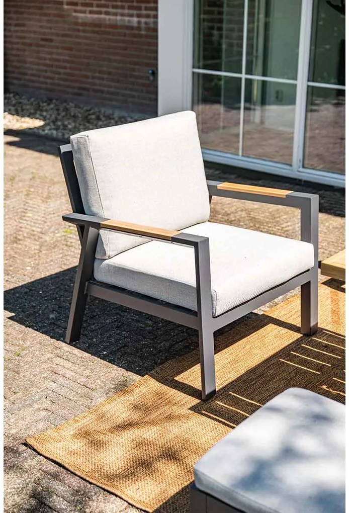 Garden Impressions Lissabon lounge dining set 5-delig stoel-bank - valley sand