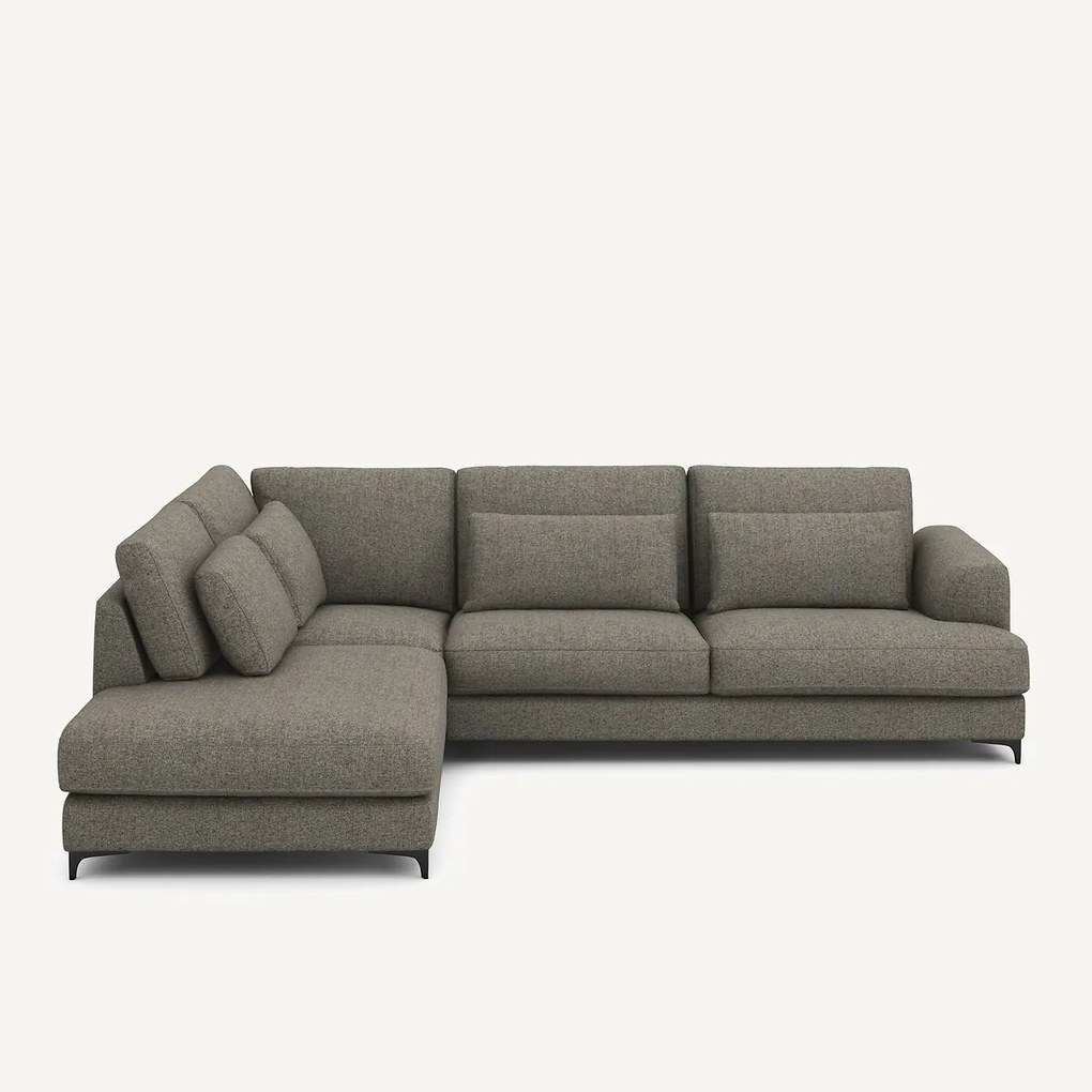Omvormbare hoekbank links, tweed stof, Marsile