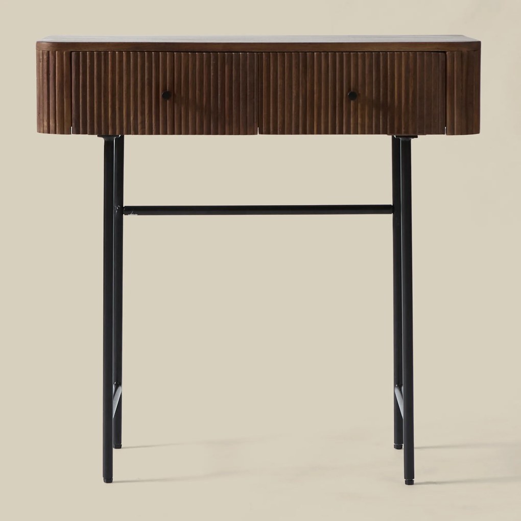 Haltafel Ribbel Hout 80 Cm - 80 X 35cm.
