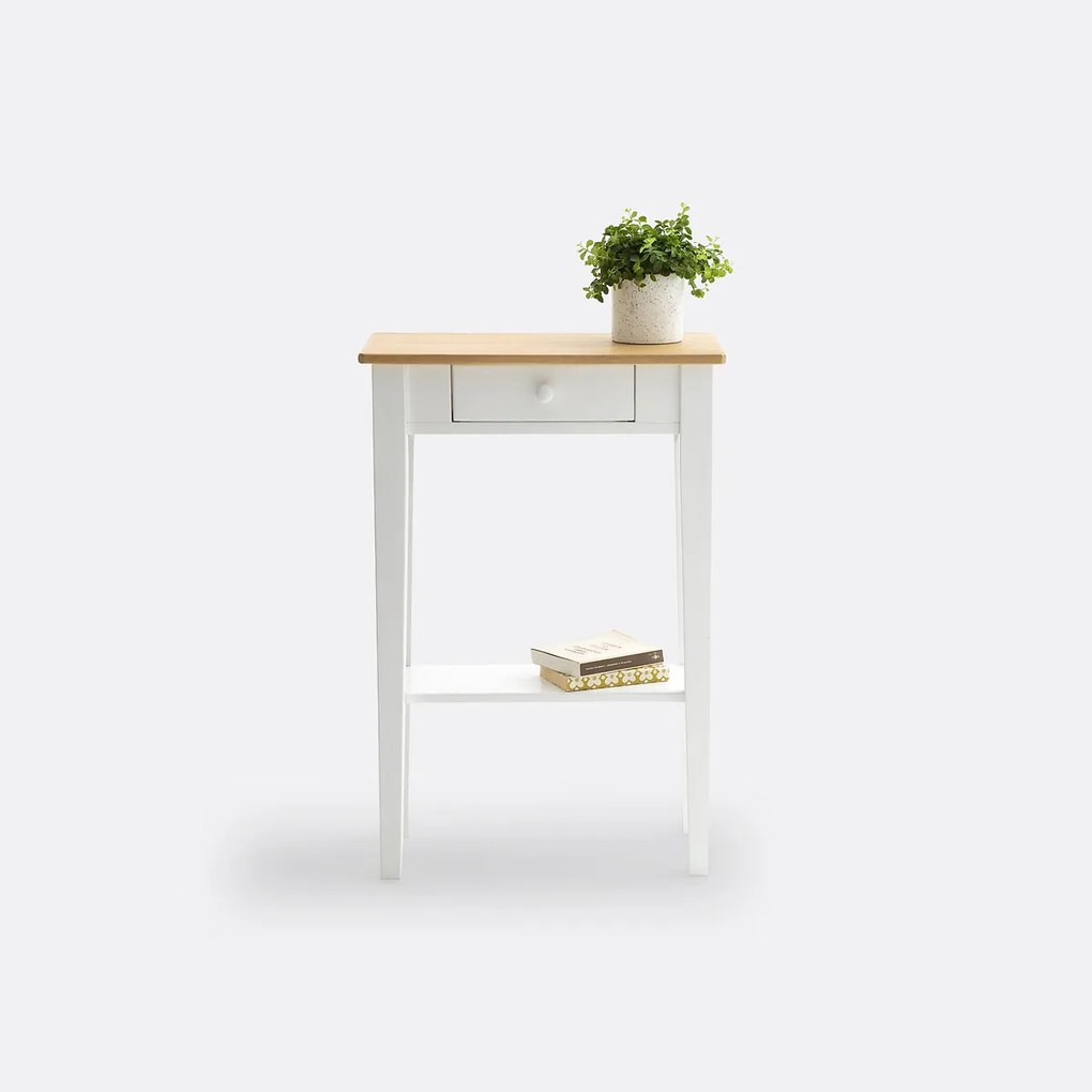 Wandtafel 1 lade in massief dennenhout, Alvina