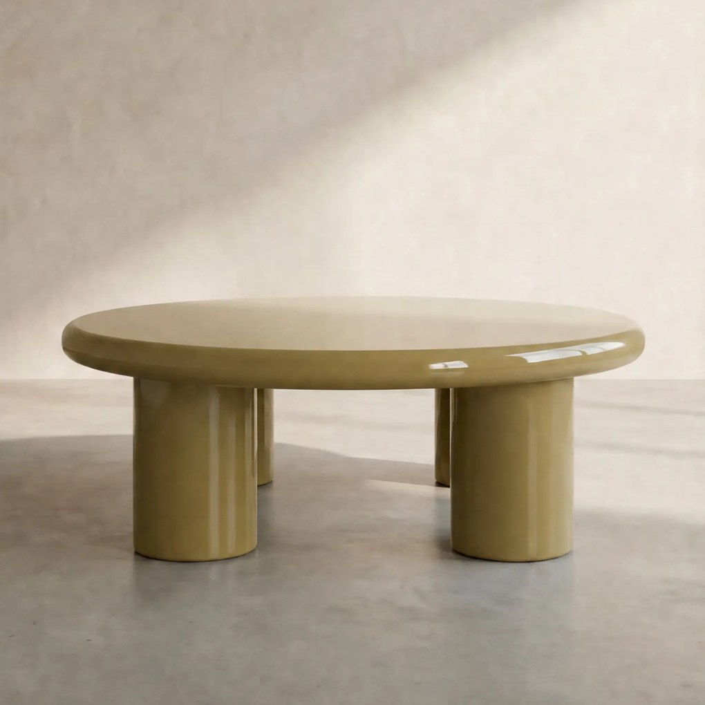 Ronde Salontafel Large Groen - 80 X 80cm.