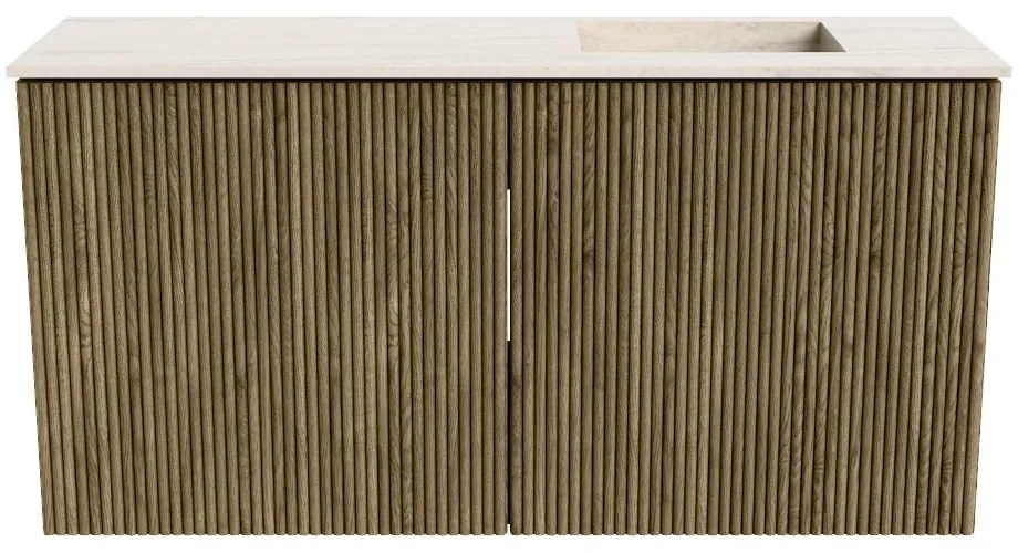 Mondiaz Joya DLux 80cm toiletmeubel dusk met wastafel faye rechts 1 kraangat meli