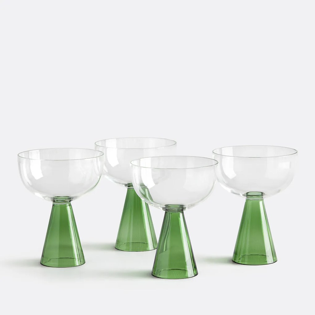 Set van 4 kommen van borosilicaatglas, Tolla