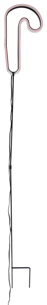 Kerst neon prikspot rood zuurstok incl. LED met timer IP44 - Fura