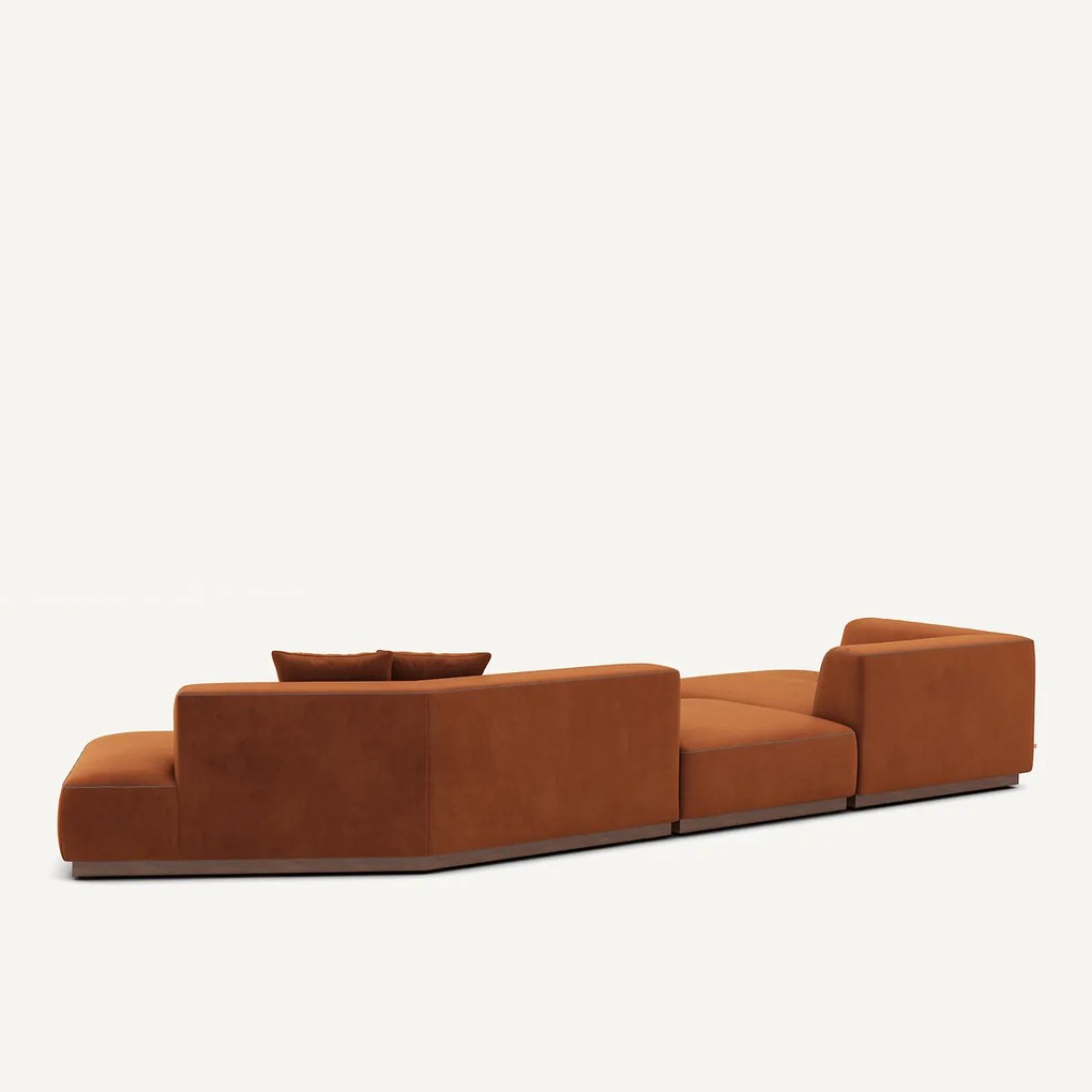 Open hoekbank links XL fluweel, Jacopo