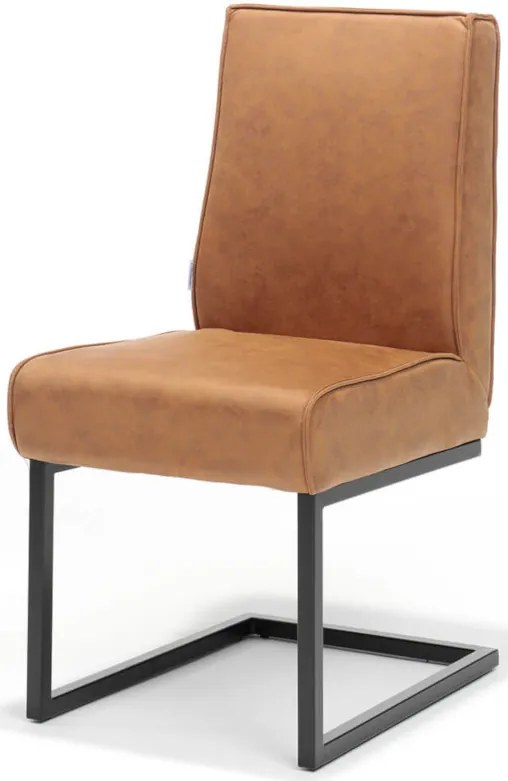 Eetkamerstoel - Andries - Lederlook Soft Cognac