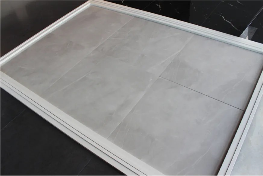 Hoogglans Vloertegel 60x60 Cm Marmerlook Arma Wit Grijs NR44