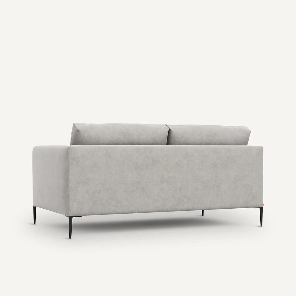 Compacte zitbank in stonewashed fluweel, Oscar, design E. Gallina