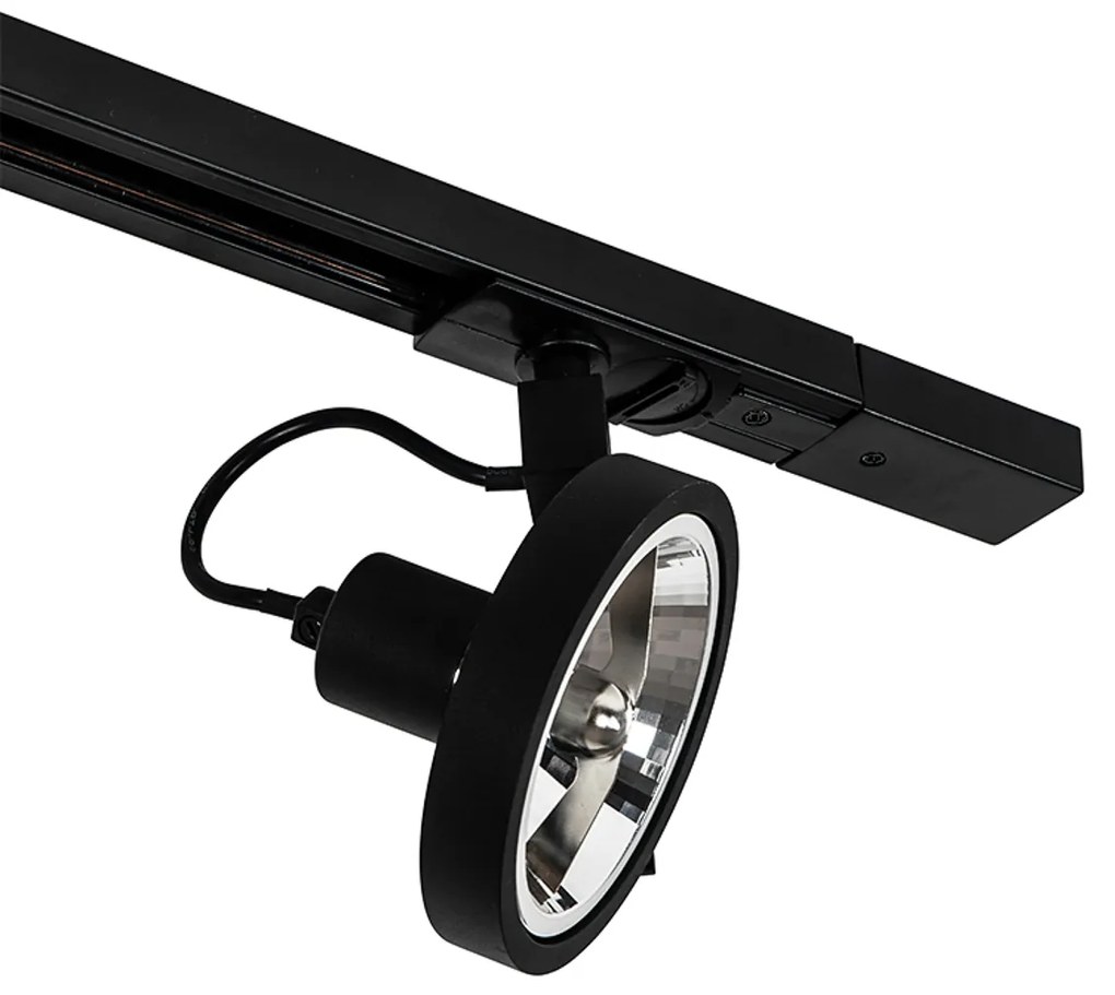 Modern railsysteem met 3 Spot / Opbouwspot / Plafondspots zwart 1-fase - Iconic Go Modern G9 Binnenverlichting Lamp