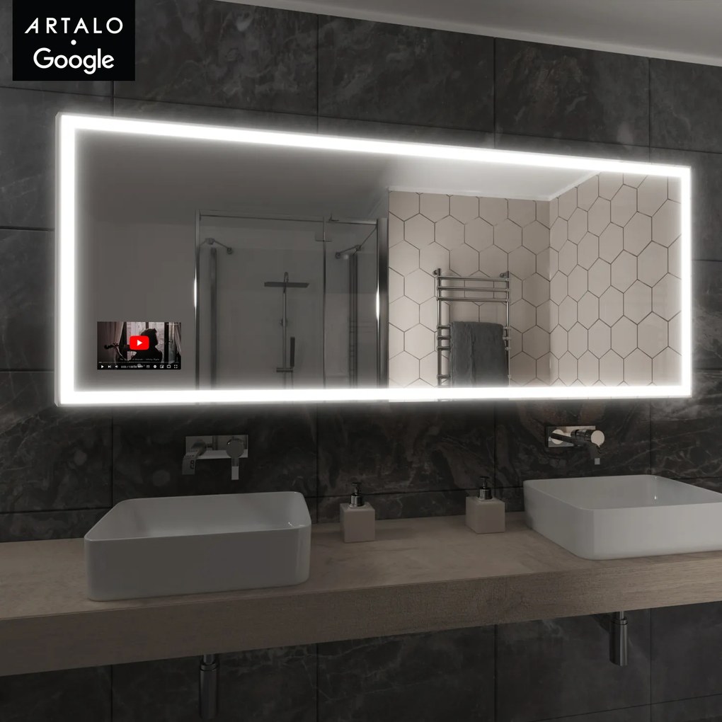 SMART spiegel met LED verlichting M1 premium + SmartScreen with Google TV