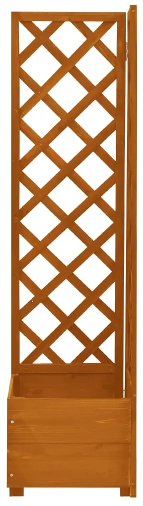 vidaXL Latwerkplantenbak hoekmodel 40x40x150 cm vurenhout oranje