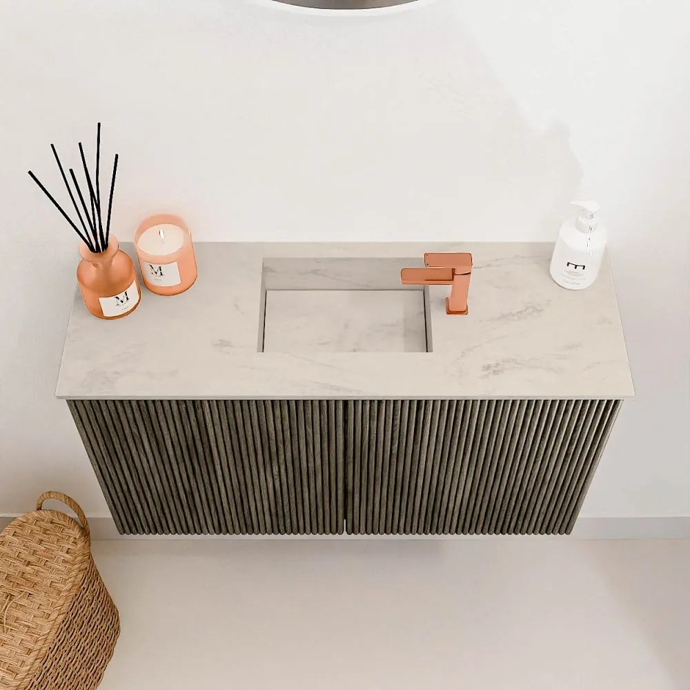 Mondiaz Joya DLux 70cm toiletmeubel shadow met wastafel faye midden 1 kraangat opalo