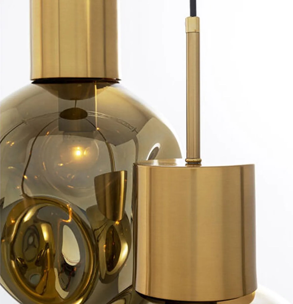 Hanglamp Traps Gedeukt Glas Goud