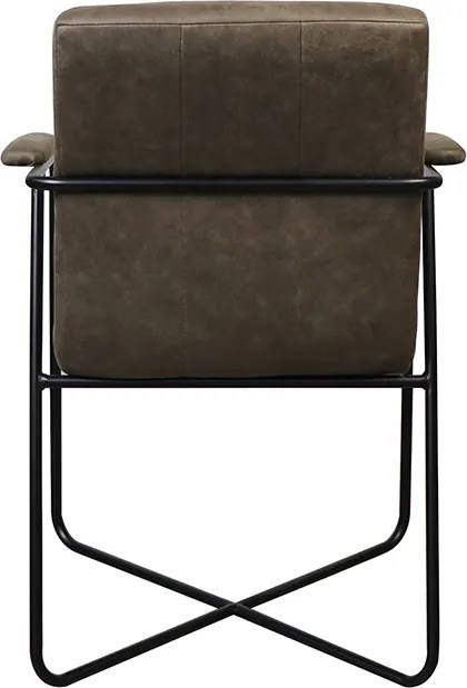 Eetkamerstoel - Henry - lederlook Soft groen