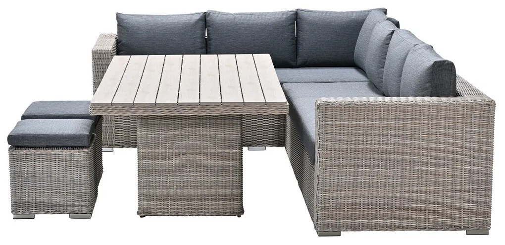 Garden Impressions Tennessee lounge dining set links 5-delig vintage willow - texfiber