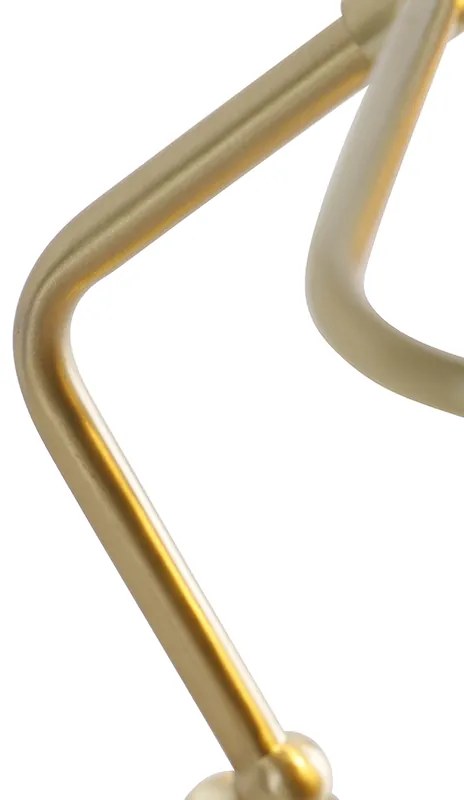 Klassieke notarislamp goud met gerookt spiegel glas - Banker