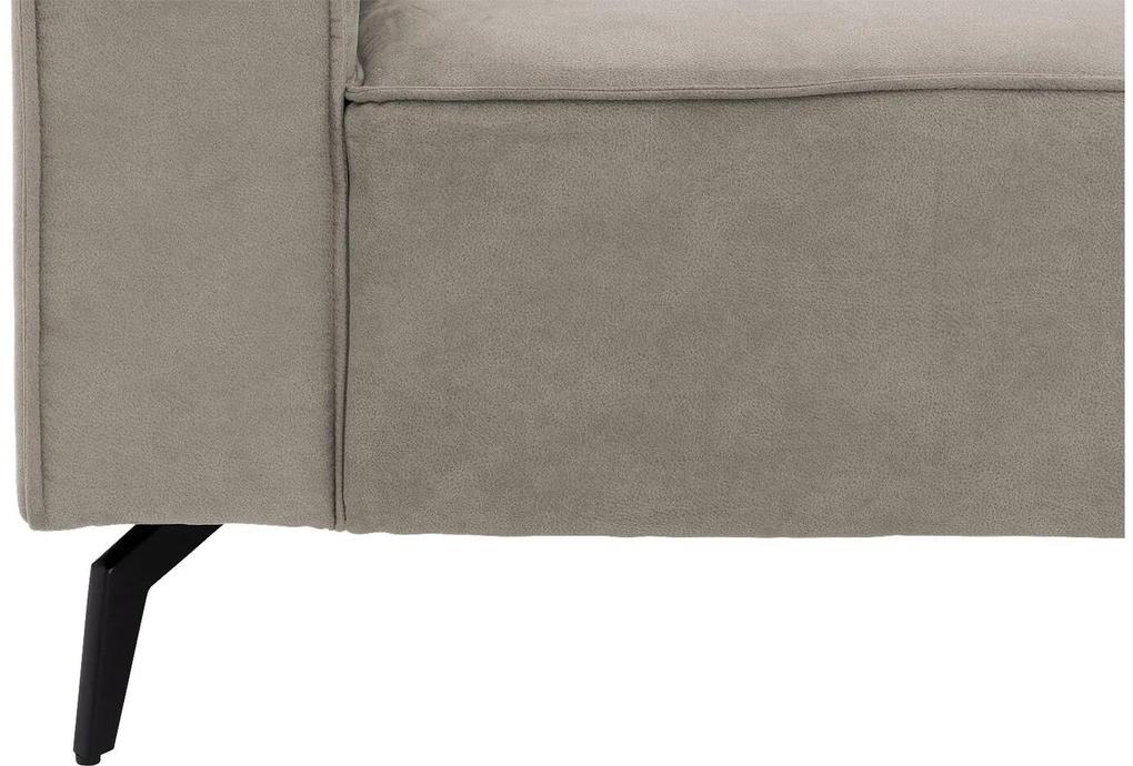 Goossens Hoekbank Hercules grijs, microvezel, 2-zits, modern design met chaise longue rechts