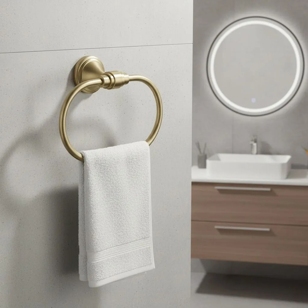 Badkamer haak RING 16101 Aristo Brushed Gold