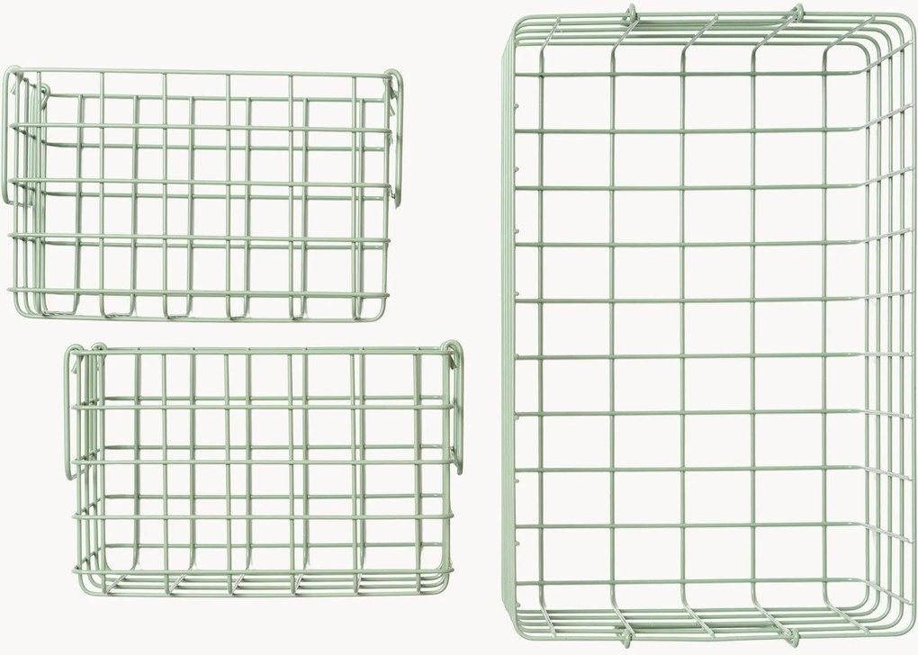 Metalen opbergmanden Mustard Made, 3-delig