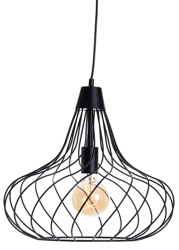 Moderne hanglamp zwart - Iggy Modern E27 rond Binnenverlichting Lamp