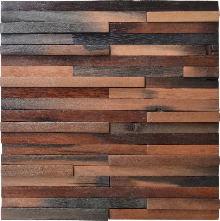 Houten Mozaïekpaneel | Shipwood Compact | 30×30 cm | Hout | Tegel