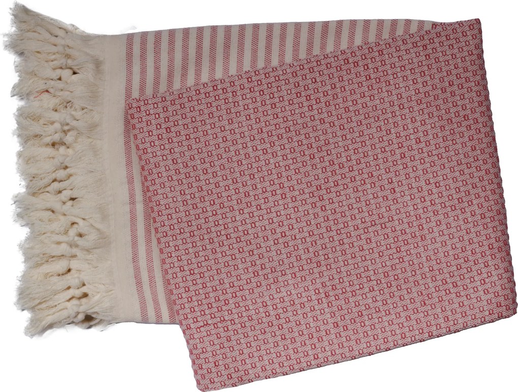 Hamamdoek – wafel honingraat – 100×200 – rood