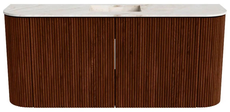 Mondiaz Joya DLux 95cm toiletmeubel ronding links/rechts ruby met wastafel faye midden zonder kraangat frappe