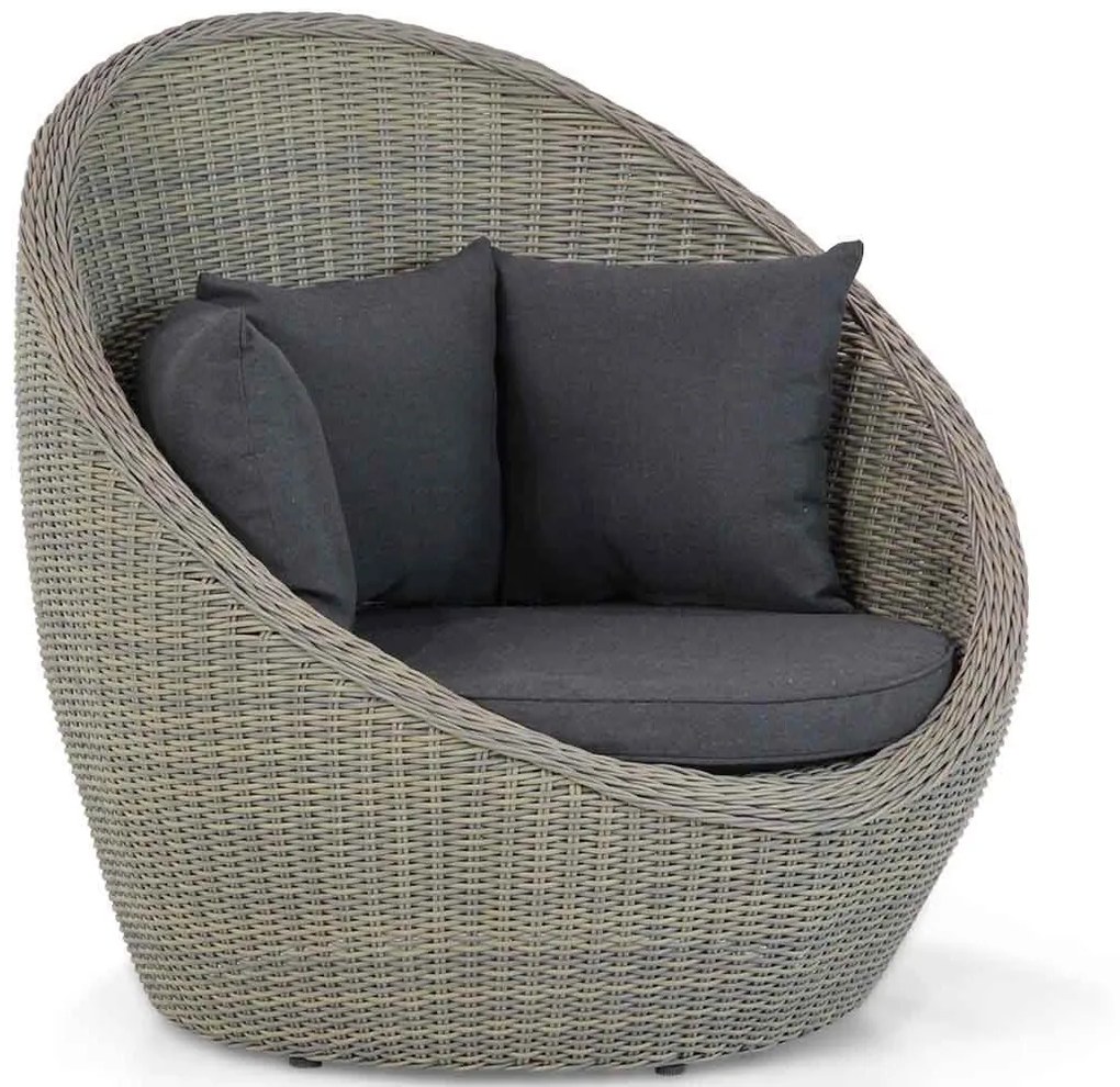 Tuinstoel Wicker Taupe-naturel-bruin Garden Collections Cocoon  kubu