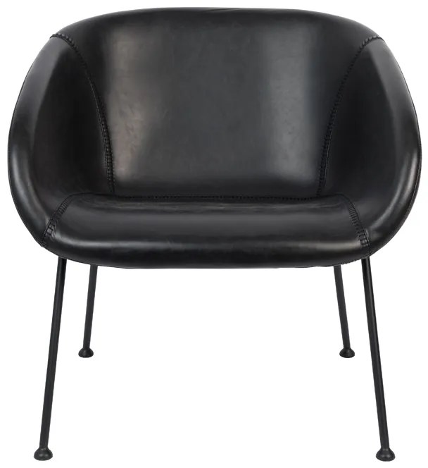 Zuiver Feston Zwarte Design Fauteuil Leer