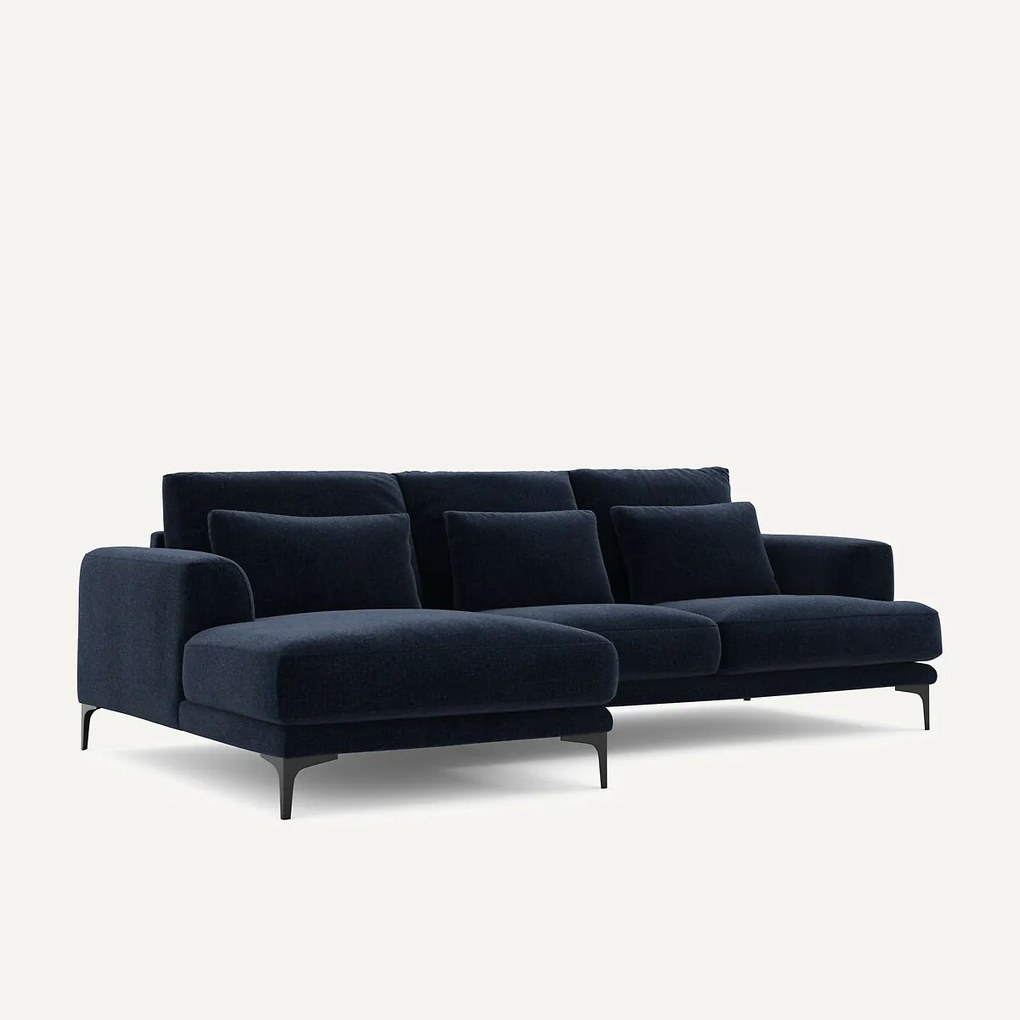 Hoekbank links fluweel chenille, Marsile