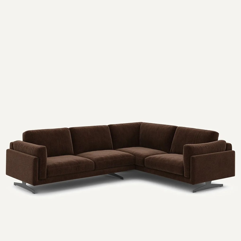 Chenille fluwelen hoekbank, César