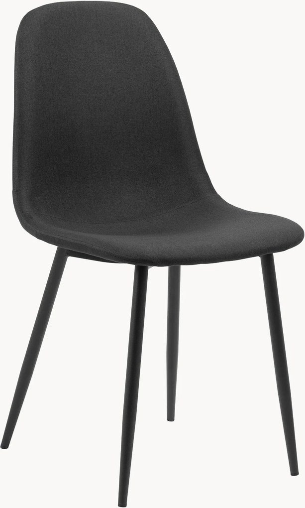 Gestoffeerde eetkamerstoelen Celia, 4-delig