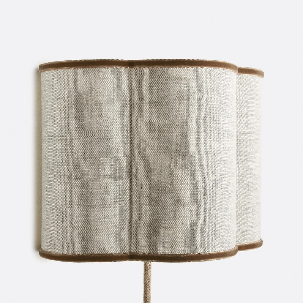 Wandlamp in linnen en fluweel, THADE
