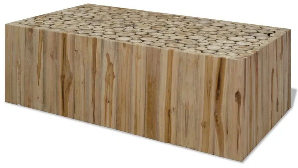 vidaXL Salontafel 90x50x30 cm echt teakhout