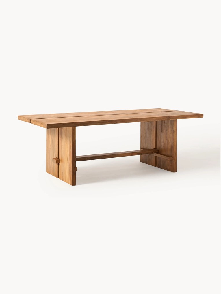 Teakhouten eettafel Hugo, in verschillende formaten