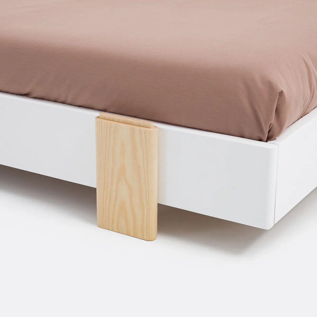 Bed met boxspring, stapelbaar, massief grenen, PYLA