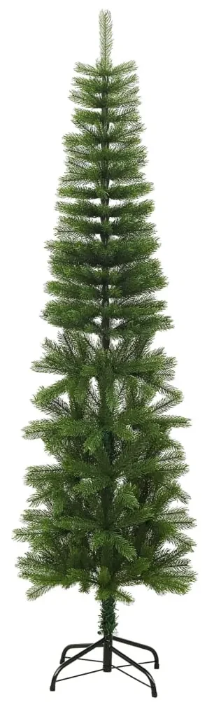 vidaXL Kunstkerstboom met standaard smal 210 cm PE