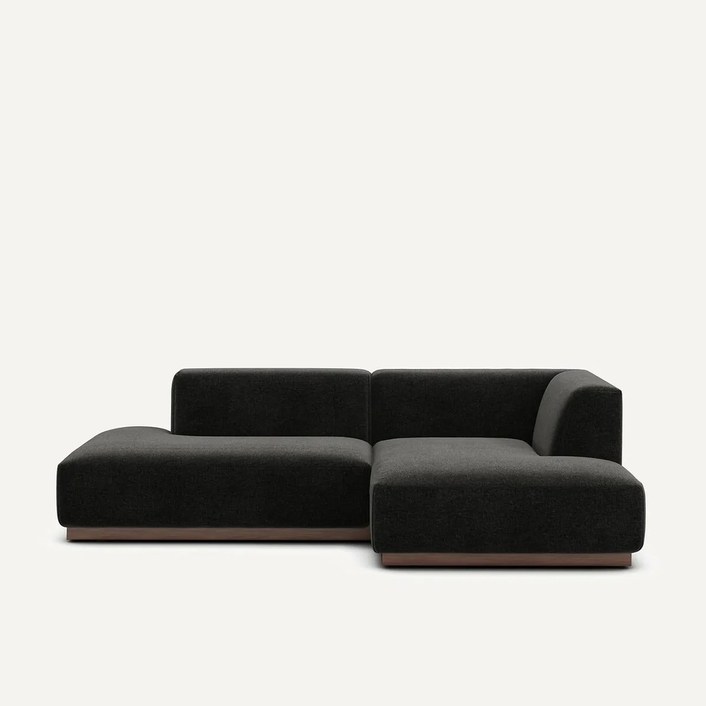 Rechter hoekbank in chenille fluweel, Jacopo