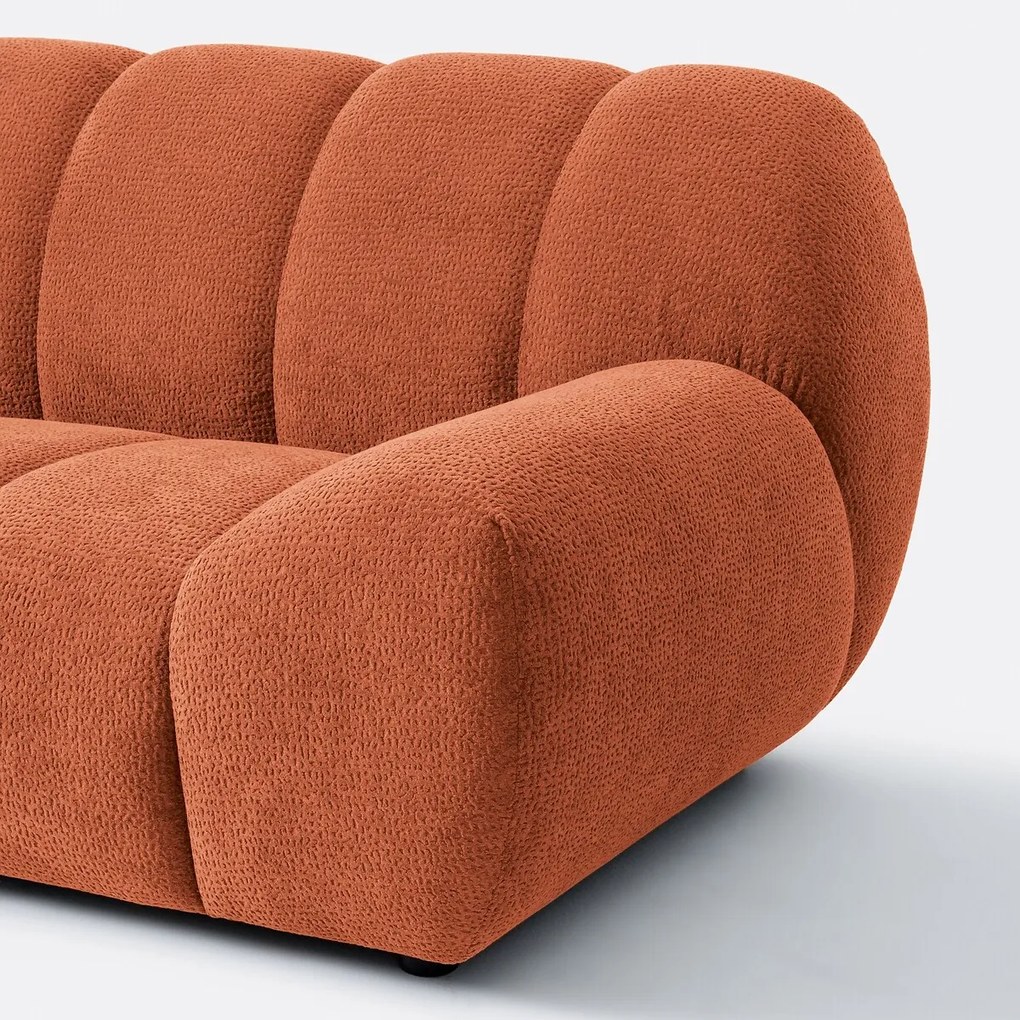 Hoekbank links, reliëfstof, Nuria