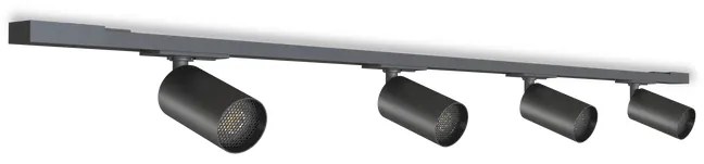 Tracklight 4-Lichts Plafondlamp Zwart