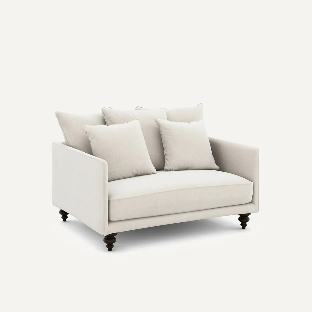 2-zits compacte bank in chenille fluweel, Lazare