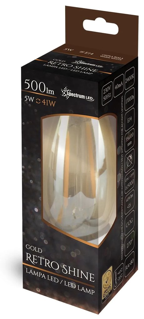 Warme LED lamp E-14 230V 5W Edison 14458