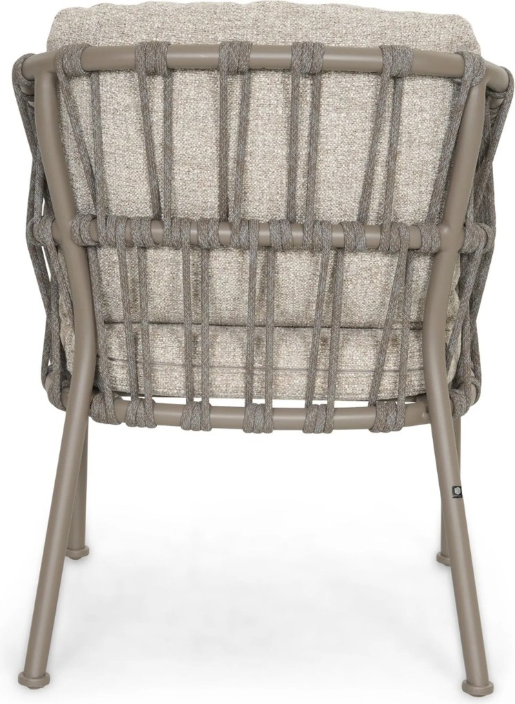 Tuinset Ronde Tuintafel 6 personen 158 cm Rope Taupe Santika Furniture Santika
