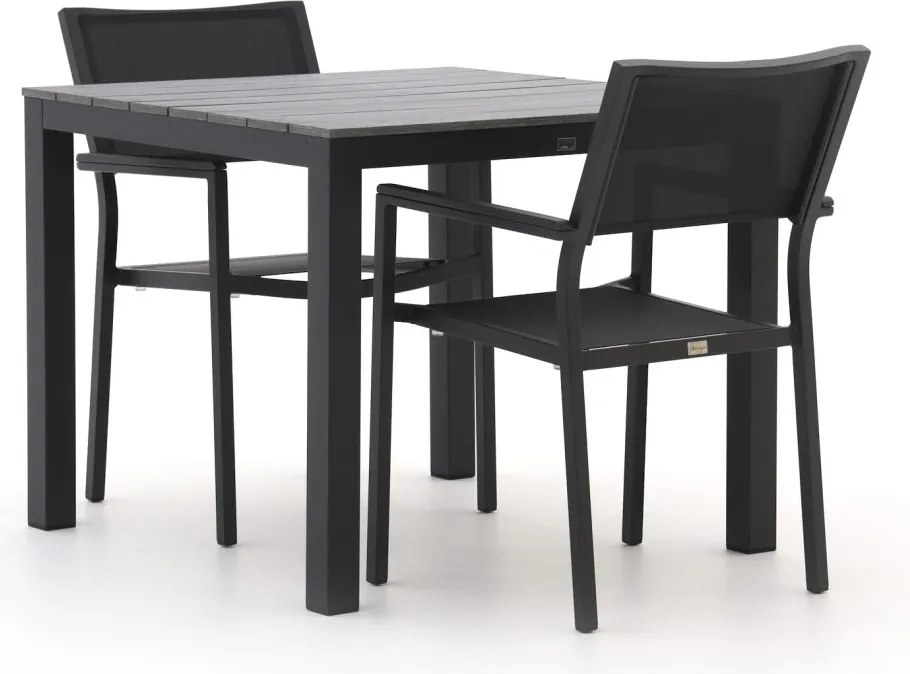 Diningset Bellagio  | 2 personen polywood | Tuinset stapelbaar | 3-delig | Kees Smit Tuinmeubelen